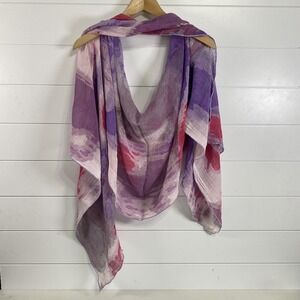 Sucesos Watercolor Floral Scarf Womens Large Lightweight Gauze Shawl Wrap Boho